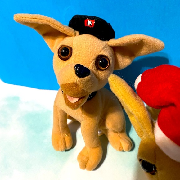 TACO BELL VINTAGE 90’s PUPPY DOG PLUSH CHIHUAHUA’S SET OF 4 (1) TALKING APPLAUSE - Picture 2 of 14